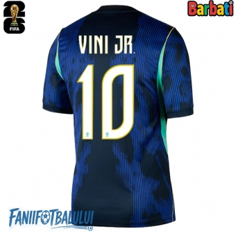 Brazilia Vinicius Junior #10 Tricou Fotbal Replică Mondial 2026 Barbati Deplasare